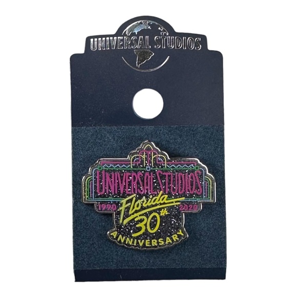 Universal Studios Florida Retro Logo 30th Anniversary Glitter Pin - Picture 1 of 1